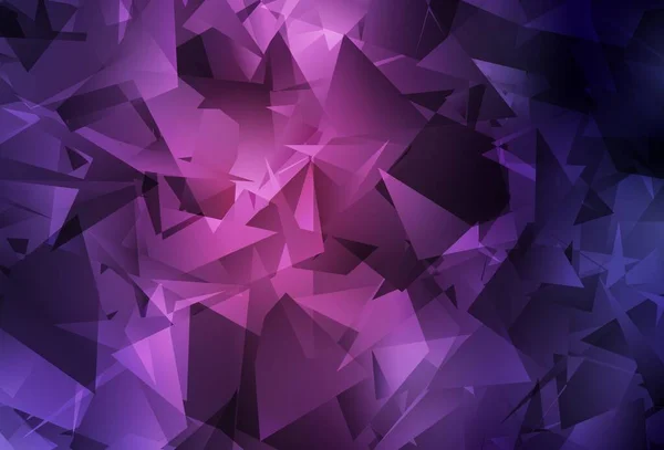 Dark Purple Pink Vector Abstract Mosaic Background Creative Illustration Halftone — Stock Vector