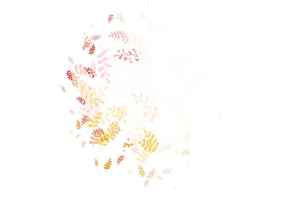 Light Multicolor Vector Abstract Background Leaves Leaves Elegant Natural Pattern — Stok Vektör