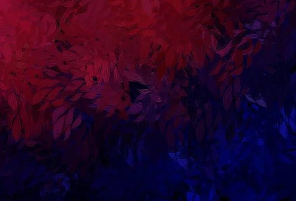 Dunkelviolett Rosa Vektor Abstrakten Hintergrund Mit Blättern Kreative Illustration Unscharfem — Stockvektor