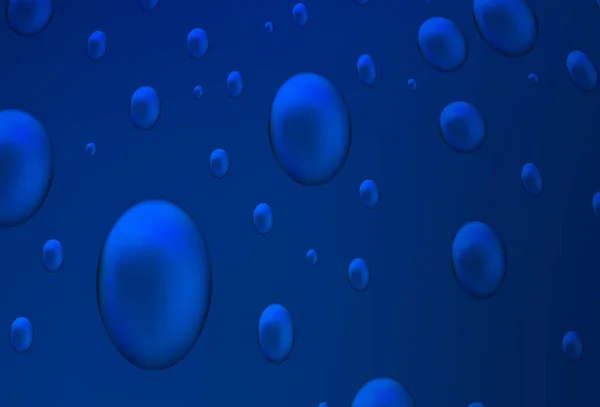 Dark Blue Vector Background Bubbles Blurred Decorative Design Abstract Style — Wektor stockowy