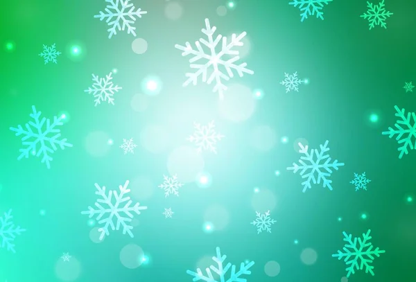 Světle Zelené Vektorové Pozadí Stylu Vánoc Jednoduchý Gradient Ilustrace Vánočními — Stockový vektor