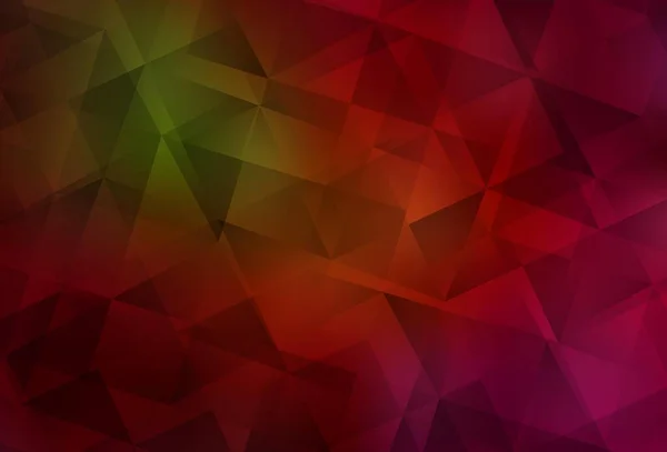Темний Зелений Червоний Вектор Абстрактний Багатокутний Візерунок Колоритна Абстрактна Ілюстрація — стоковий вектор