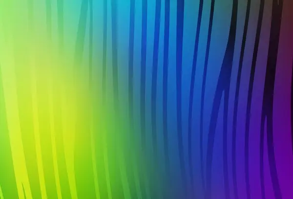 曲線を持つ光多色ベクトルパターン 曲線で構成された輝くイラスト デザインのシンプルなテンプレート — ストックベクタ