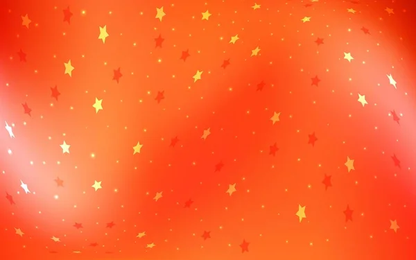 Modèle Vectoriel Orange Clair Avec Étoiles Noël Illustration Abstraite Géométrique — Image vectorielle