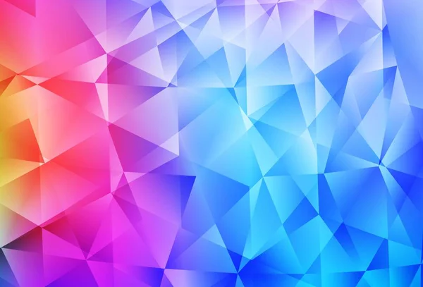 Modèle Polygonal Abstrait Bleu Clair Vecteur Rouge Illustration Colorée Dans — Image vectorielle