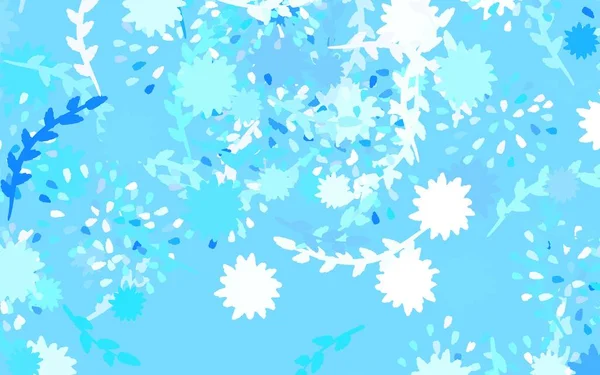 Luz Azul Vector Fondo Abstracto Con Flores Ilustración Abstracta Brillo — Vector de stock