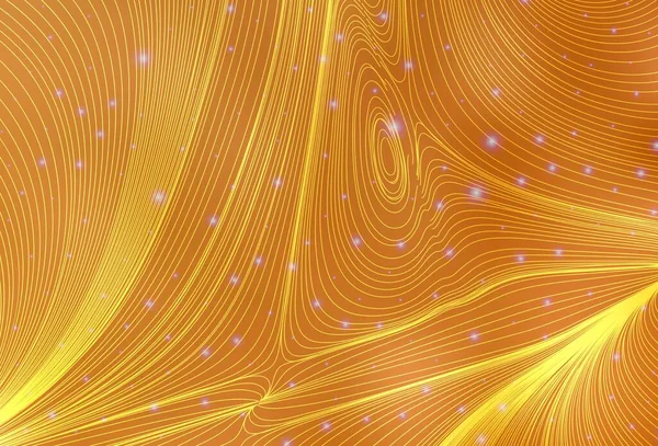 Светло Оранжевый Векторный Шаблон Кругами Линиями Абстрактная Иллюстрация Объемными Фигурами — стоковый вектор