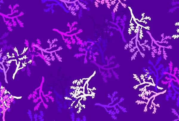 Hellviolette Rosa Vektorschablone Mit Sakura Eine Elegante Helle Illustration Mit — Stockvektor