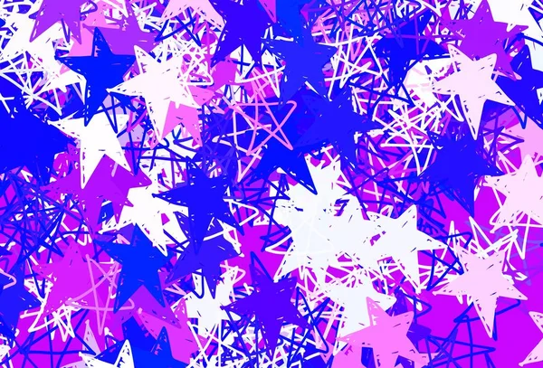 Texture Vectorielle Violet Clair Avec Belles Étoiles Illustration Colorée Brillante — Image vectorielle