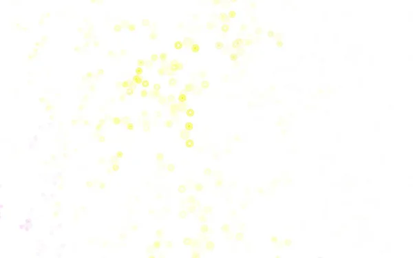 Rosa Claro Fondo Vector Amarillo Con Burbujas Ilustración Abstracta Con — Vector de stock