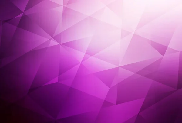 Hellrosa Vektor Leuchtenden Dreieckigen Hintergrund Eine Völlig Neue Farbillustration Polygonalen — Stockvektor