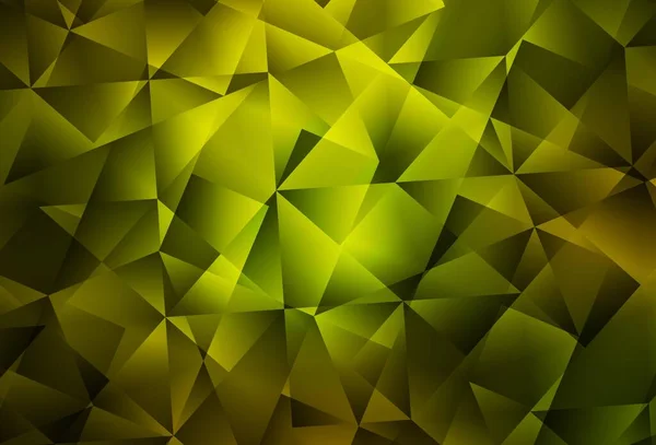Vetor Verde Escuro Brilhando Fundo Triangular Ilustração Abstrata Colorida Com —  Vetores de Stock