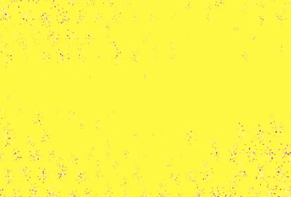 淡いピンク 球と黄色のベクトルパターン 抽象的な背景にカラフルなグラデーションでぼやけた泡 未来的な広告 小冊子のパターン — ストックベクタ