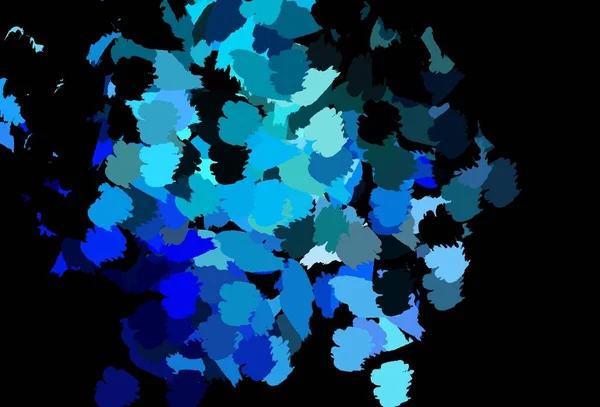 Patrón Vectorial Azul Oscuro Con Formas Aleatorias Formas Caóticas Coloridas — Vector de stock