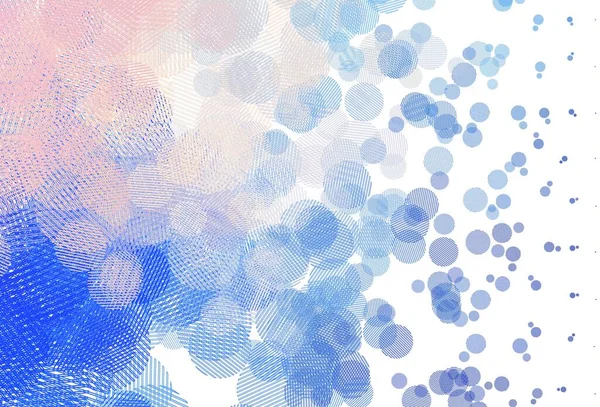 Ανοιχτό Ροζ Μπλε Διανυσματική Διάταξη Σχήματα Κύκλου Θολή Φυσαλίδες Αφηρημένο — Διανυσματικό Αρχείο