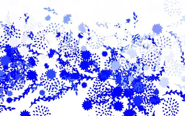 Luz Blue Vetor Padrão Abstrato Com Flores Marca Nova Ilustração — Vetor de Stock