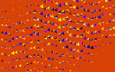 Koyu mavi, kırmızı vektör düzeni çizgiler, üçgenler. Renkli üçgenlerin olduğu bir resim. Broşürler, broşürler için desen