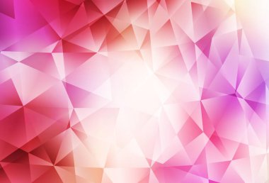 Açık Kırmızı, Sarı vektör soyut mozaik fon. Zarif üçgenleri olan soyut çizimler. İş tasarımınız için yepyeni bir tarz.