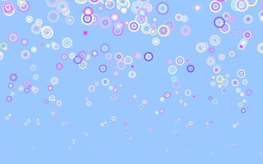 Açık mavi, diskli yeşil vektör dokusu. Doğa tarzında renkli baloncuklu soyut illüstrasyon. Duvar kağıtlarının dokusu için desen.