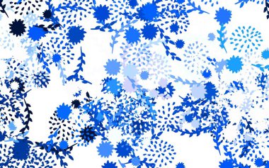 Beyaz arka planda çiçeklerin dekoratif tasarımı olan açık gri vektör zarif deseni. Web siteleri ve pankartlar için desenli desen.