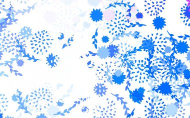 Açık mavi, çiçekli kırmızı vektör doğal arkaplan. Çiçekli soyut çizimler. Cep telefonlarının geçmişleri için şablon.