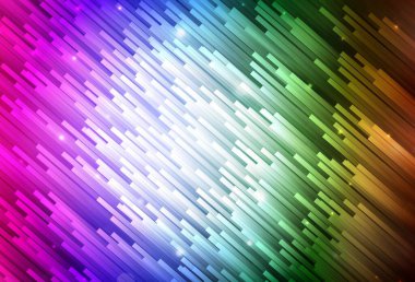 Renkli çizgileri olan koyu renkli vektör dokusu. Renkli çubuklarla, soyut çizimler. İş ilanınız için akıllı tasarım.