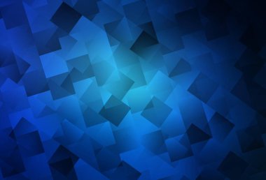 Dark BLUE vector backdrop with rhombus. Abstract gradient illustration with rectangles. Pattern can be used for websites.