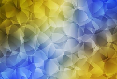 Açık mavi, soyut şekilli sarı vektör arkaplan. Renkli rastgele şekillerle modern soyut illüstrasyon. Bir cep telefonu için arka plan.