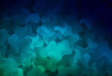 Dark Blue, Green vector shining triangular backdrop. Triangular geometric sample with gradient. Polygonal design for your web site.