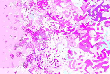 Açık pembe, rastgele şekilli mavi vektör deseni. Modern tarzda değişen renkli kaotik formlar. Web siteniz için basit tasarım.