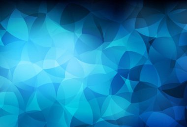 Dark BLUE vector low poly layout. Triangular geometric sample with gradient. Completely new template for your banner.
