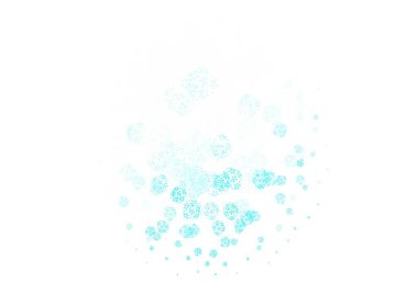 Açık pembe, yapraklı mavi vektör karalama arkaplanı. Doğal yaprağı olan zarif, parlak bir illüstrasyon. Ağ ve ambalaj için elle boyanmış tasarım.