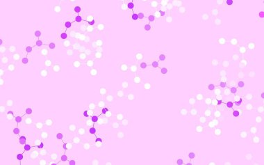 Light Purple vector texture with artificial intelligence concept. Colored AI structure with gradient lines and dots. Template for ads of intellect, innovations.