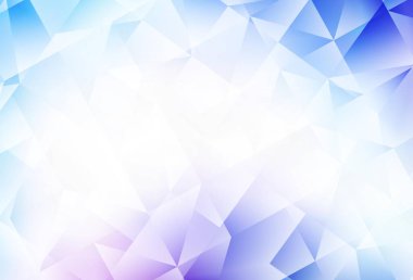 Light Pink, Blue vector polygonal pattern. Modern abstract illustration with triangles. Brand new design for your business.