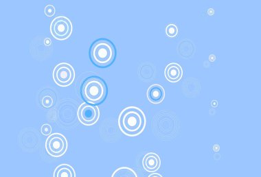 Açık pembe, benekli mavi vektör arkaplan. Doğa tarzında bulanık halkaları olan güzel renkli çizimler. Güzel web siteleri için desen.