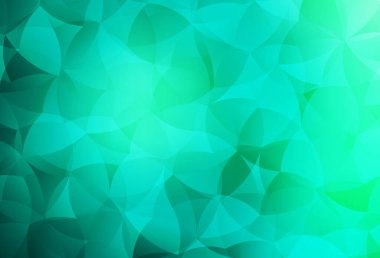 Karmaşık şekilli açık yeşil vektör şablonu. Soyut tarzda rengarenk gradyan şekilleri olan bir resim. Web siteniz için basit tasarım.