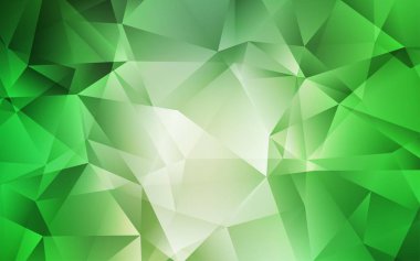 Light Green vector shining triangular backdrop. Modern abstract illustration with triangles. A completely new design for your leaflet.