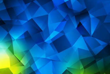 Dark Blue, Green vector low poly background. A sample with polygonal shapes. A completely new design for your leaflet.