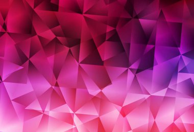 Dark Purple, Pink vector triangle mosaic template. Colorful illustration in abstract style with triangles. Completely new template for your banner.