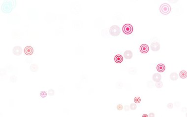 Light Pink, Yellow vector layout with circle shapes. Illustration with set of shining colorful abstract circles. Pattern for beautiful websites.