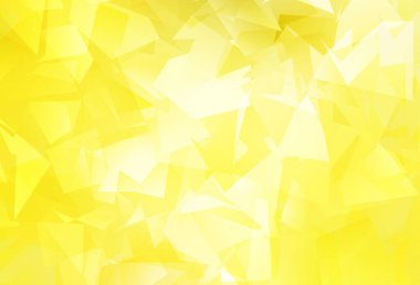 Açık sarı vektör soyut mozaik arkaplan. Çokgen soyut çizim ve gradyan. İşiniz için en iyi üçgen tasarım.