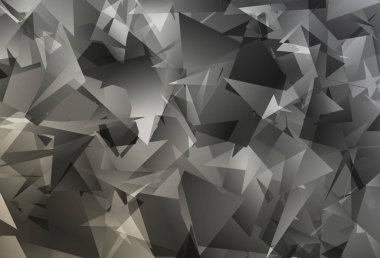 Light Gray vector triangle mosaic template. Elegant bright polygonal illustration with gradient. Completely new template for your banner.