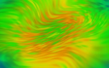 Açık yeşil, sarı vektör bulanık parlak soyut şablon. Gradyan tasarımlı, soyut, ışıltılı çizimler. Tasarımının yeni yolu.