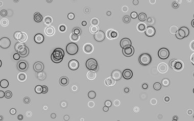 Küreli hafif gri vektör deseni. Soyut arka planda bulanık kabarcıklar ve renkli gradyan. Fütürist reklamlar ve kitapçıklar için şablon.