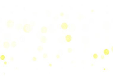 Açık yeşil, küreli sarı vektör deseni. Bulanık yağmur damlaları olan soyut bir çizim. Duvar kağıtlarının dokusu için desen.