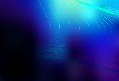 Eğri çizgileri olan koyu mavi vektör arkaplan. Basit eğri biçiminde parlak renkli bir illüstrasyon. Markan için yeni kompozisyon.