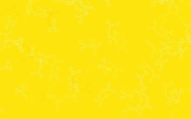 Yapay zeka formlarıyla hafif turuncu vektör arkaplanı. Parlak renkli bir illüstrasyon ve yapay zekanın gerçek yapısı. Zeka ve yenilik reklamları için şablon.