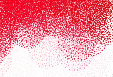 Açık pembe, daire şekilli kırmızı vektör düzeni. Parlak renkli soyut çemberlerin olduğu bir resim. Duvar kağıtlarının dokusu için desen.