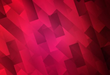 Çokgen biçiminde açık kırmızı vektör arkaplanı. Soyut stil ve dikdörtgenlerle dekoratif tasarım. İniş sayfası için modern şablon.