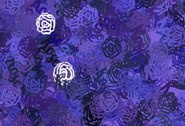 Soyut şekilli koyu mor vektör dokusu. Renkli rastgele şekillerle modern soyut illüstrasyon. Web siteniz için basit tasarım.